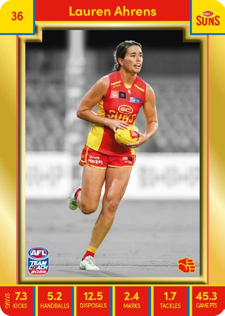 2023 Teamcoach AFLW GOLD Parallel Cards -  Cards 1 to 90 - Pick Your Card