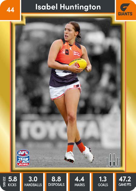 2023 Teamcoach AFLW GOLD Parallel Cards -  Cards 1 to 90 - Pick Your Card