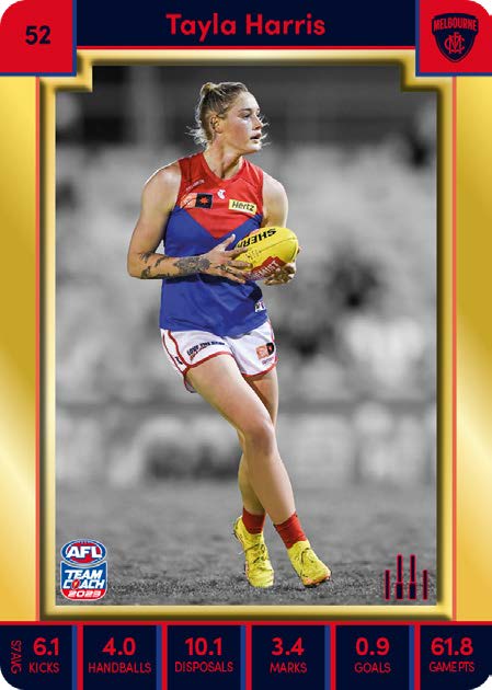 2023 Teamcoach AFLW GOLD Parallel Cards -  Cards 1 to 90 - Pick Your Card