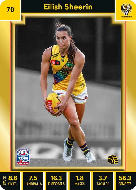 2023 Teamcoach AFLW GOLD Parallel Cards -  Cards 1 to 90 - Pick Your Card
