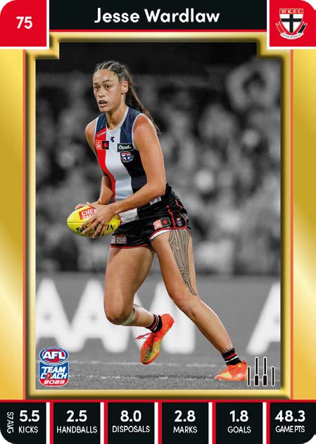 2023 Teamcoach AFLW GOLD Parallel Cards -  Cards 1 to 90 - Pick Your Card