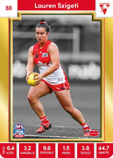 2023 Teamcoach AFLW GOLD Parallel Cards -  Cards 1 to 90 - Pick Your Card