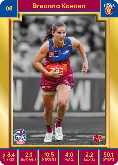 2023 Teamcoach AFLW GOLD Parallel Cards -  Cards 1 to 90 - Pick Your Card