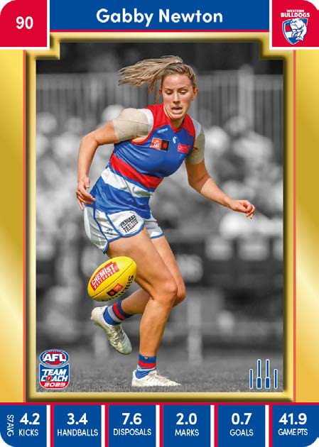 2023 Teamcoach AFLW GOLD Parallel Cards -  Cards 1 to 90 - Pick Your Card