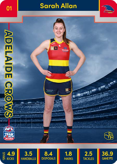 2023 Teamcoach AFLW Silver Parallel Cards -  Cards 1 to 90 - Pick Your Card