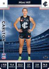 2023 Teamcoach AFLW Silver Parallel Cards -  Cards 1 to 90 - Pick Your Card