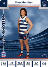 2023 Teamcoach AFLW Silver Parallel Cards -  Cards 1 to 90 - Pick Your Card