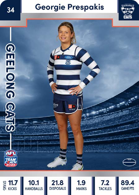 2023 Teamcoach AFLW Silver Parallel Cards -  Cards 1 to 90 - Pick Your Card