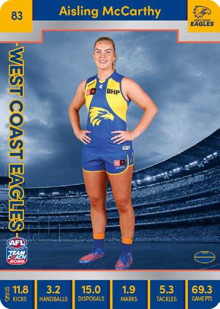 2023 Teamcoach AFLW Silver Parallel Cards -  Cards 1 to 90 - Pick Your Card