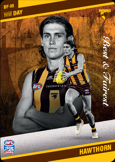Will Day, BF-10, Best & Fairest, 2024 Teamcoach AFL