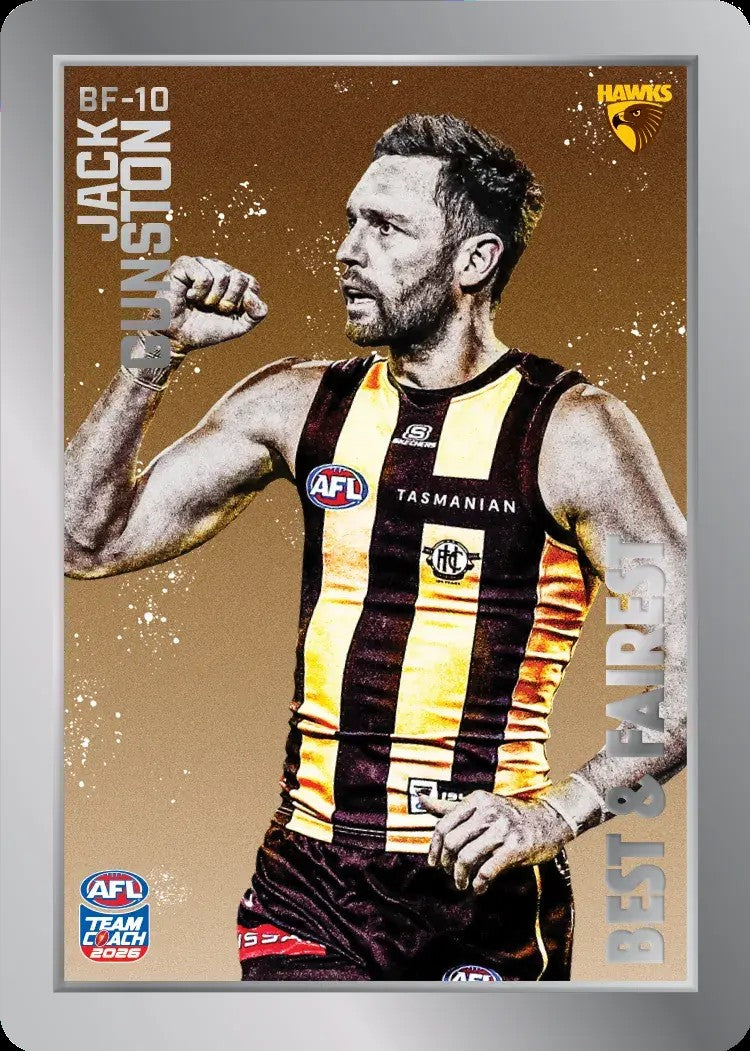 2026 Teamcoach AFL Silver Best & Fairest Cards - Cards BF-01 to BF-18 - Pick Your Card
