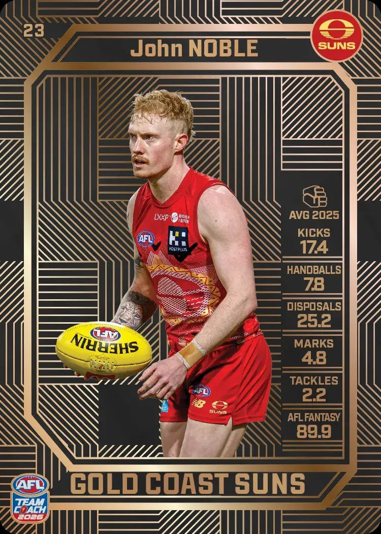 John Noble, #23, Bronze, 2026 Teamcoach AFL