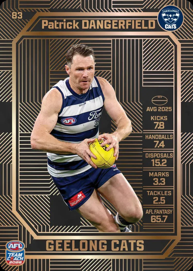 Patrick Dangerfield, #83, Bronze, 2026 Teamcoach AFL