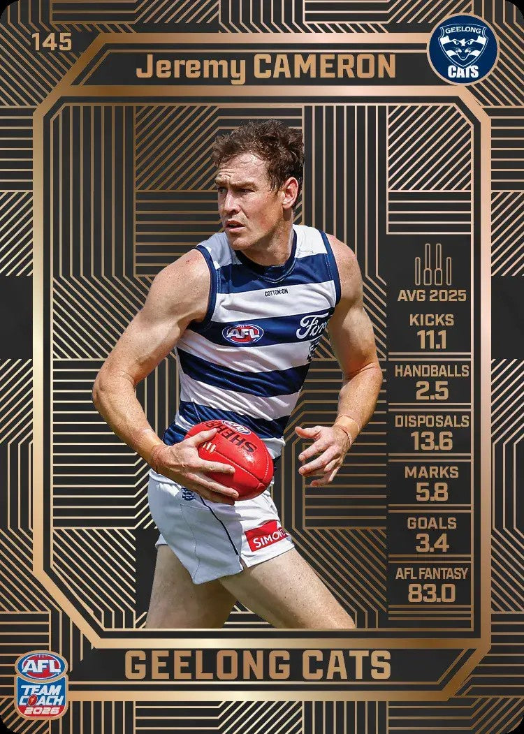 Jeremy Cameron, #145, Bronze, 2026 Teamcoach AFL