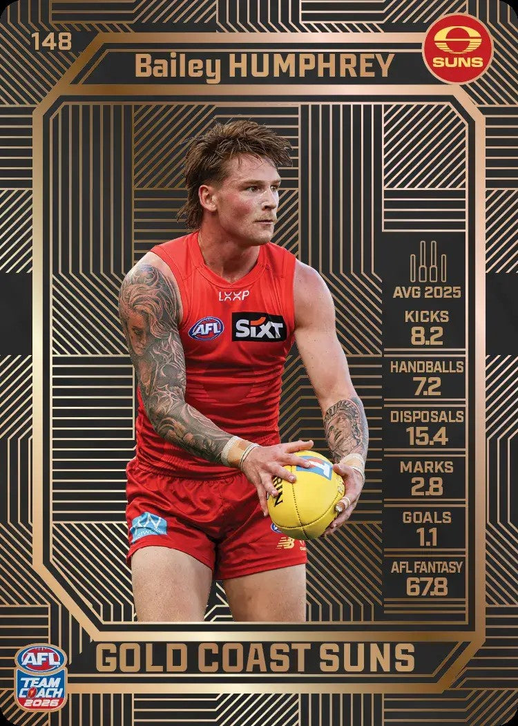 Bailey Humphrey, #148, Bronze, 2026 Teamcoach AFL