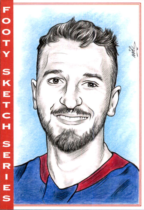 Marcus Bontempelli, Portrait Footy Sketch Series, 1 of 1, by Noel Bruzzese