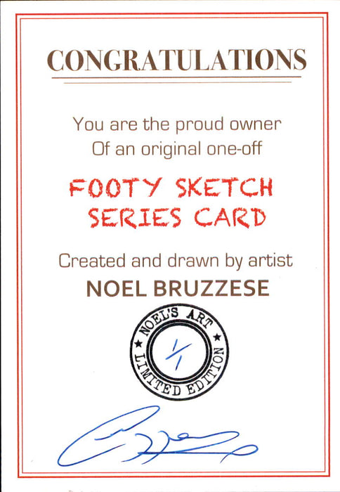 Gary Ablett Jnr, Portrait Footy Sketch Series, 1 of 1, by Noel Bruzzese