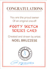 Marcus Bontempelli, Portrait Footy Sketch Series, 1 of 1, by Noel Bruzzese