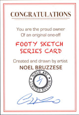 Nick Daicos, Portrait Footy Sketch Series, 1 of 1, by Noel Bruzzese