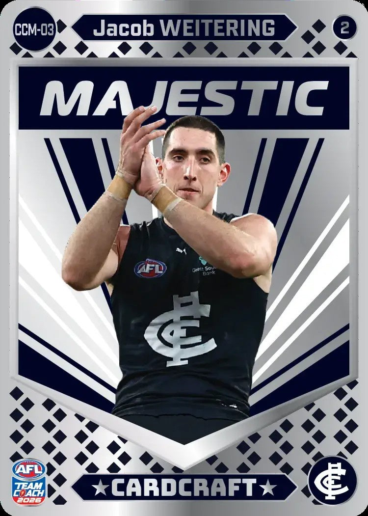 Jacob Weitering, CCM-03-2, Majestic Card Craft, 2026 Teamcoach AFL