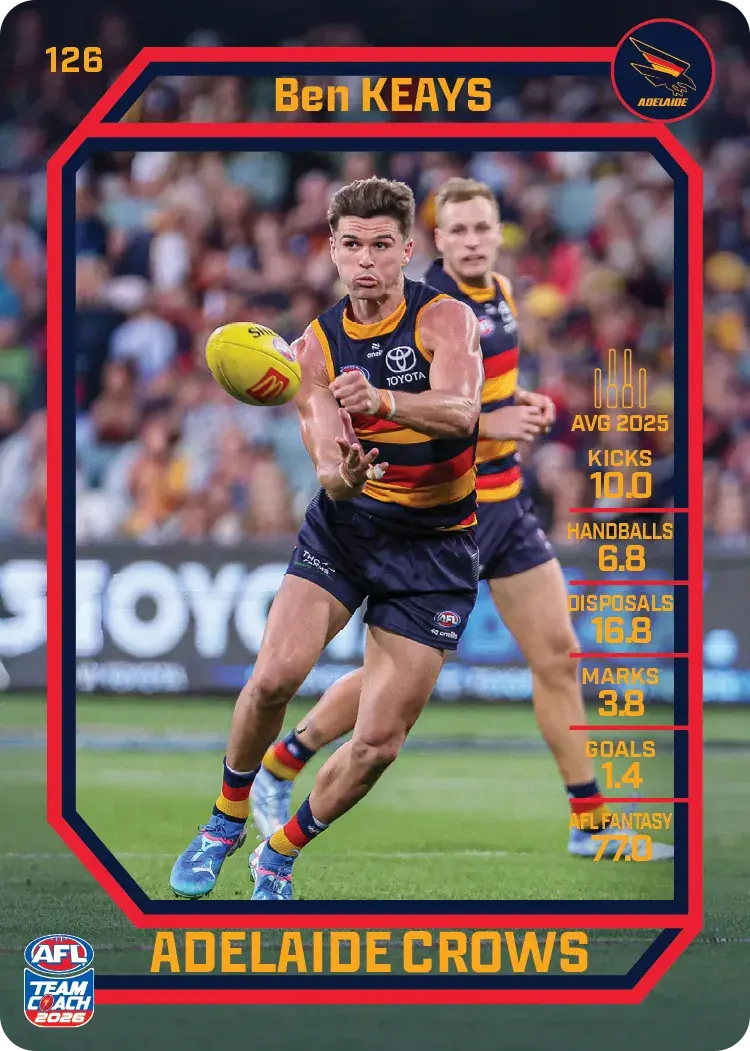 2026 Teamcoach AFL Common Cards - Cards 101 to 198 - Pick Your Card
