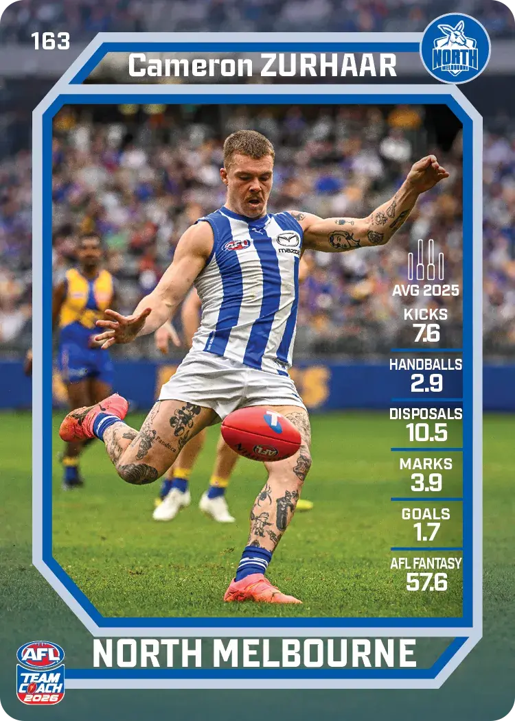 2026 Teamcoach AFL Common Cards - Cards 101 to 198 - Pick Your Card