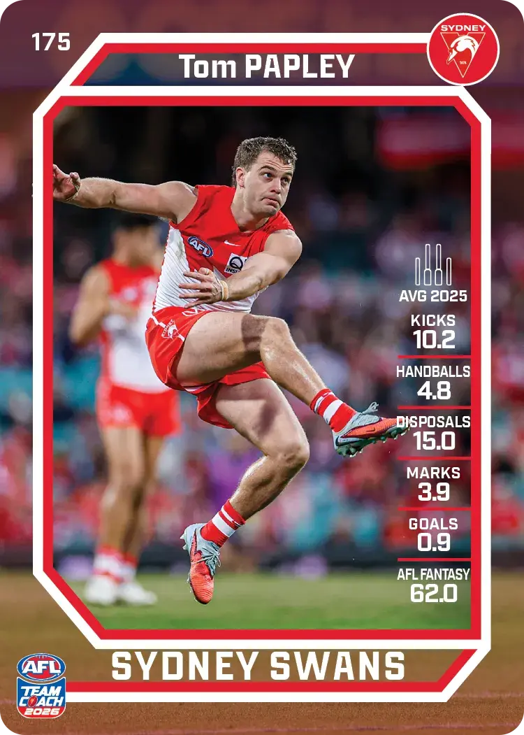 2026 Teamcoach AFL Common Cards - Cards 101 to 198 - Pick Your Card