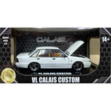 Metallic White Custom Holden VL Calais, 1:24 Scale Diecast Car