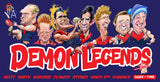 Melbourne Demons Player Legends Caricature Stubby Holders. Art by HarvTime.
