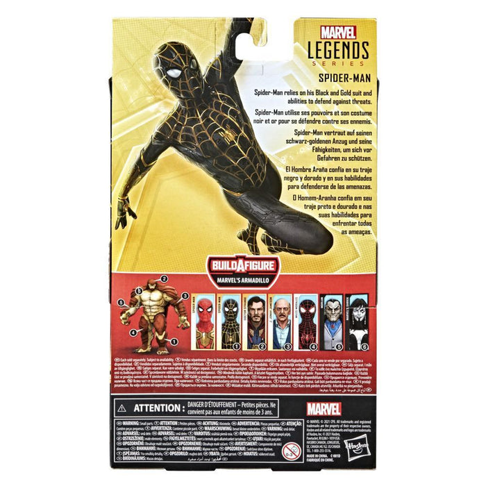 Marvel Legends Series: Spiderman No Way Home - Black & Gold Suit Spider-Man Action Figure