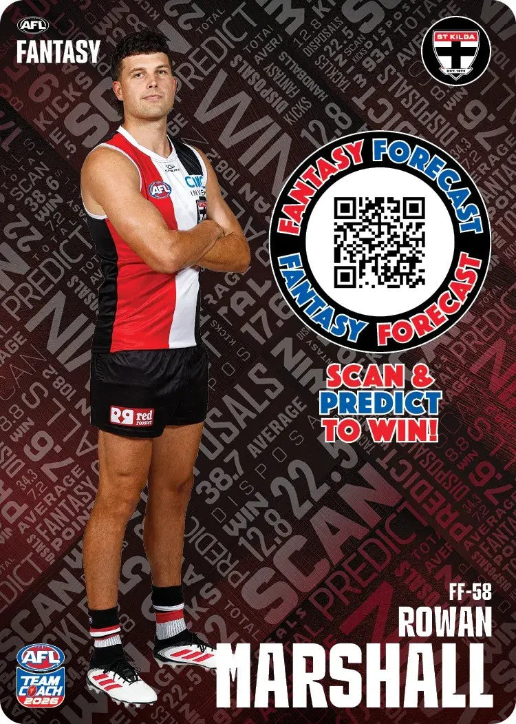 2026 Teamcoach AFL Fantasy Forecast - Cards 1 to 72 - Pick Your Card