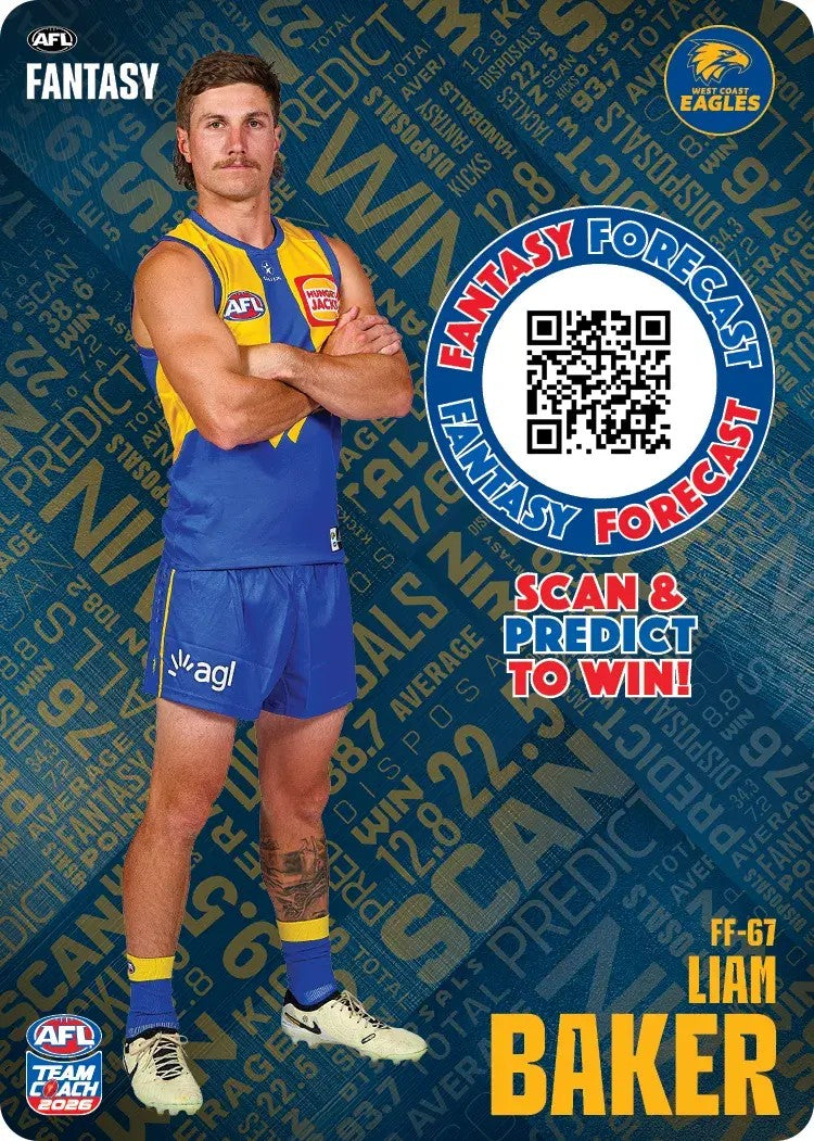 2026 Teamcoach AFL Fantasy Forecast - Cards 1 to 72 - Pick Your Card