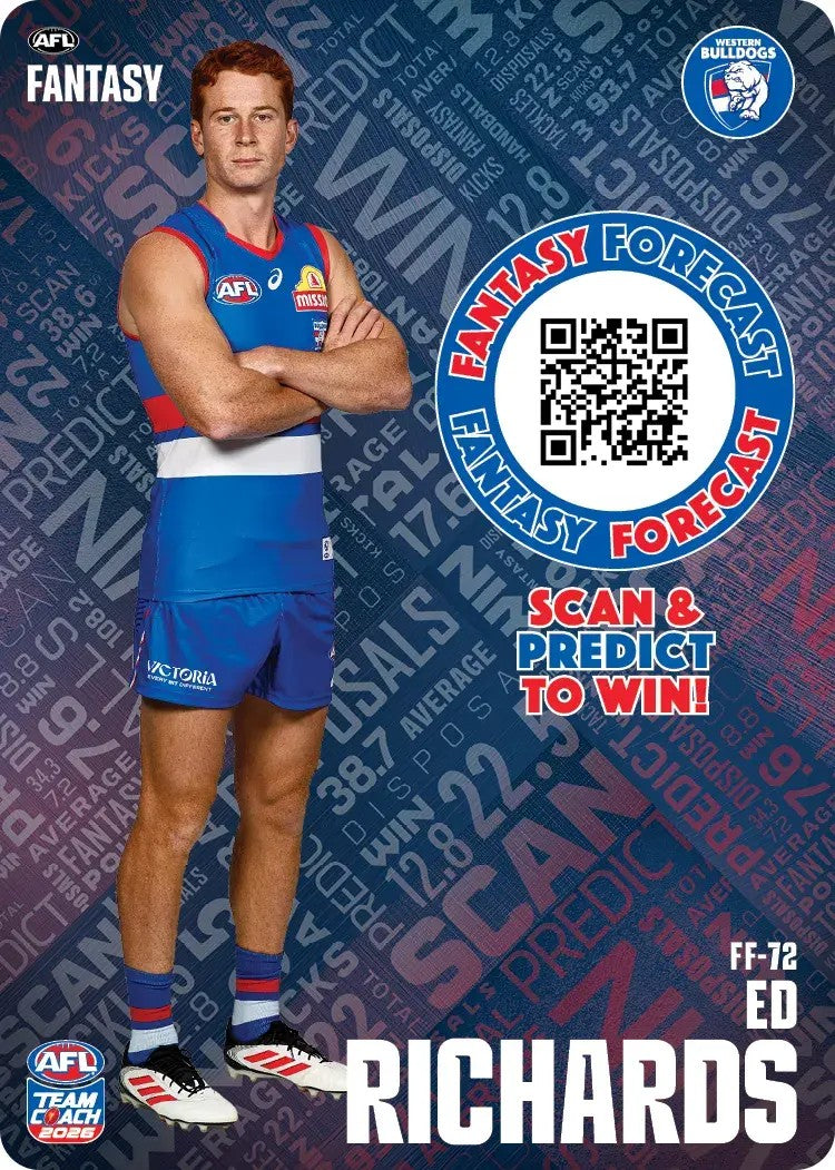 2026 Teamcoach AFL Fantasy Forecast - Cards 1 to 72 - Pick Your Card