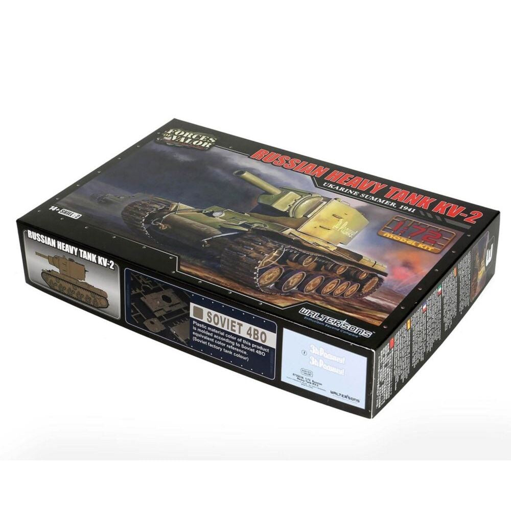 Waltersons, Forces of Valor, Russian Heavy KV-2 Tank, 1:72 Scale Model Kit