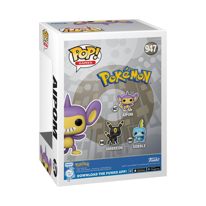 Pokemon - Aipom Flocked Pop! Vinyl [RS]