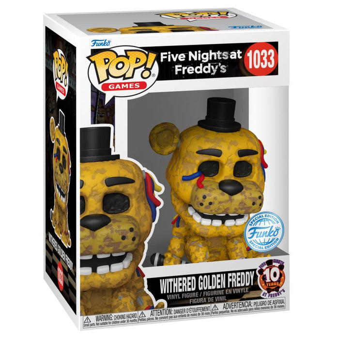 Five Nights at Freddy's - Withered Golden Freddy US Exclusive Pop! Vinyl [RS]