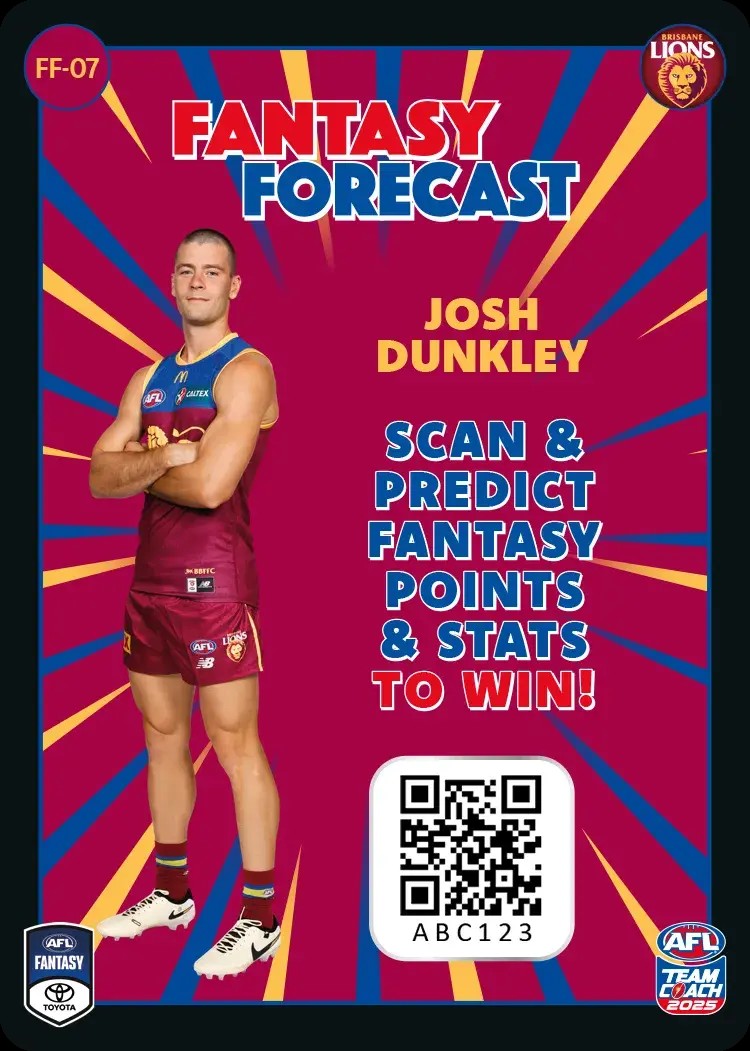 2025 Teamcoach AFL Fantasy Forecast - Cards 1 to 90 - Pick Your Card