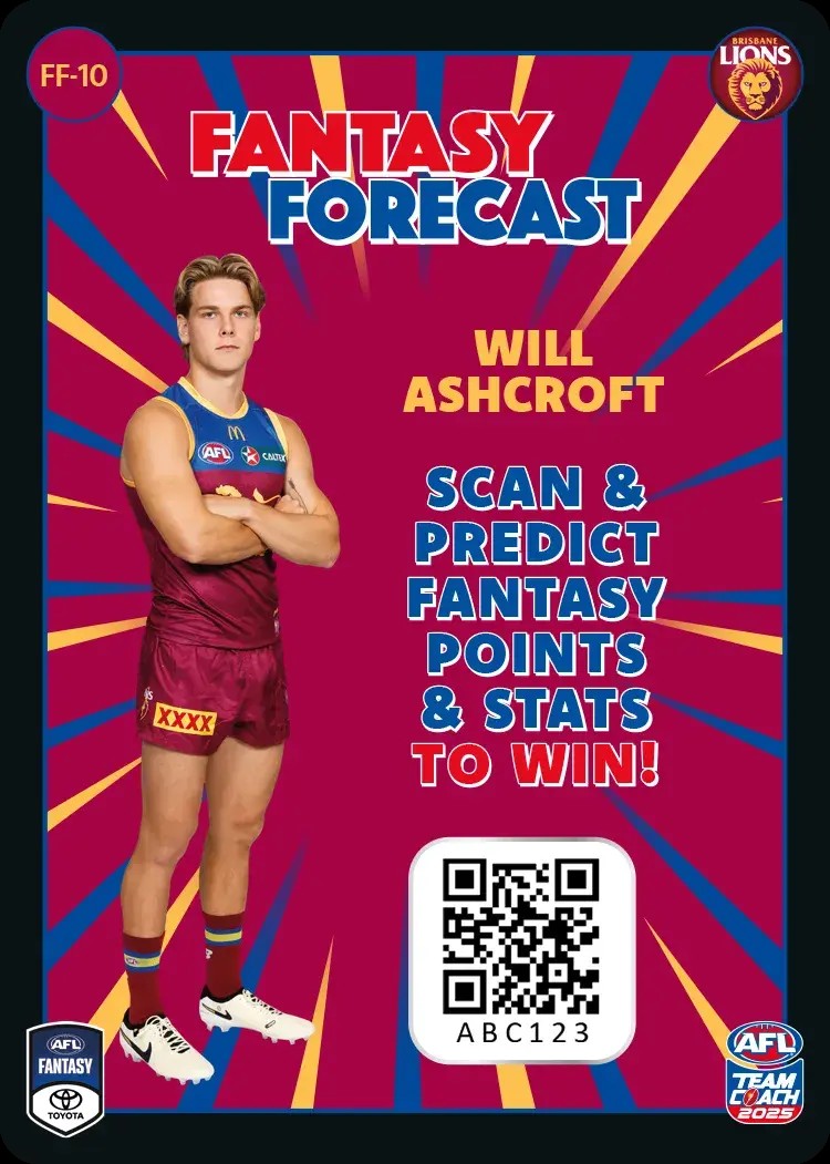 2025 Teamcoach AFL Fantasy Forecast - Cards 1 to 90 - Pick Your Card