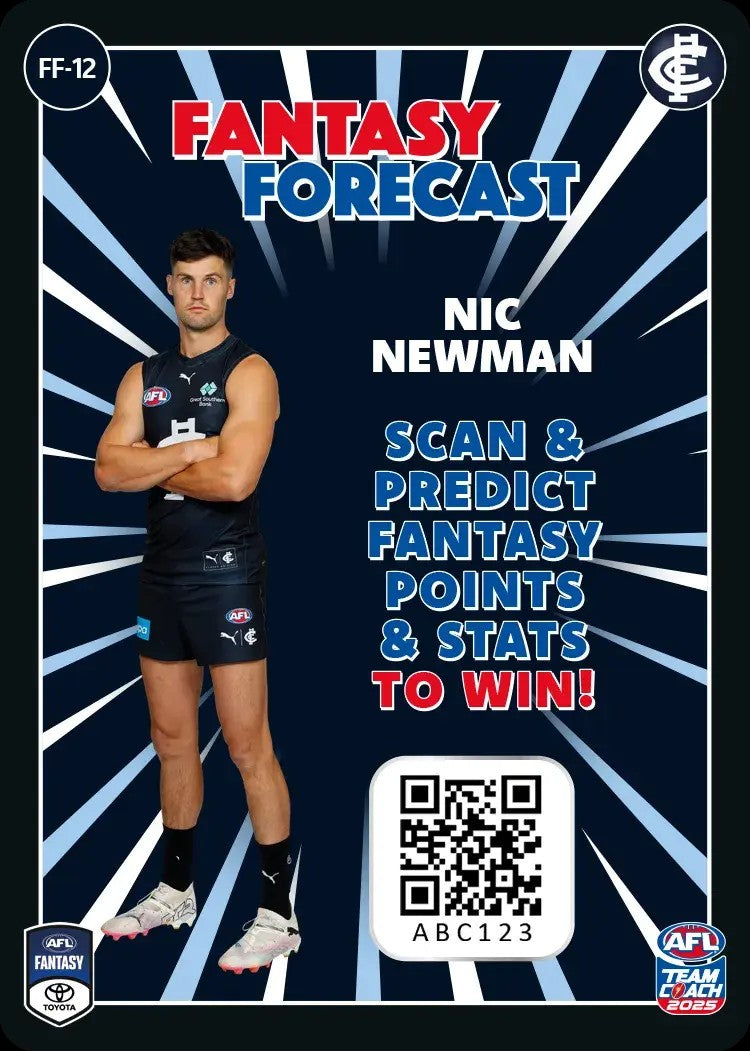 2025 Teamcoach AFL Fantasy Forecast - Cards 1 to 90 - Pick Your Card