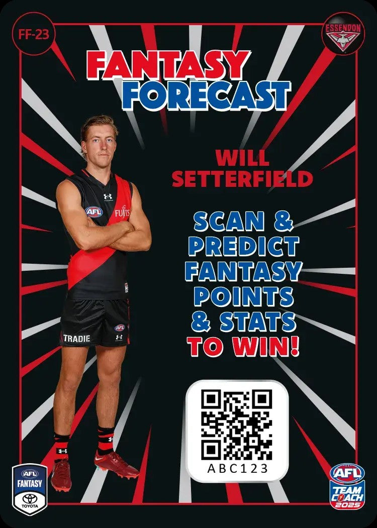 2025 Teamcoach AFL Fantasy Forecast - Cards 1 to 90 - Pick Your Card