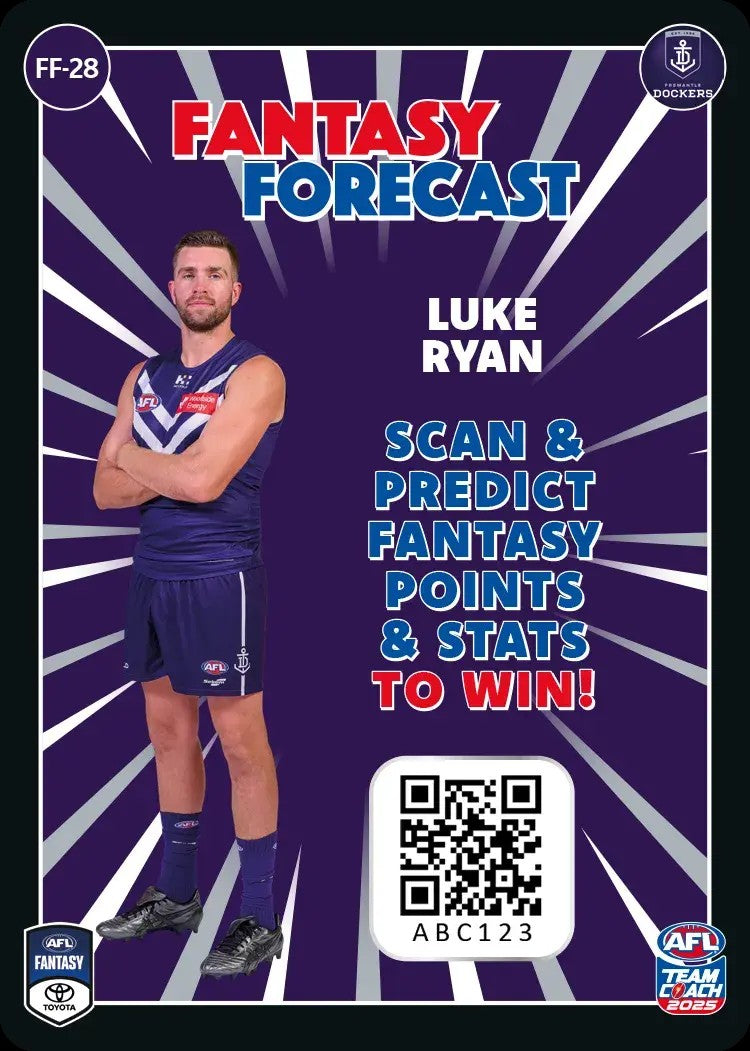 2025 Teamcoach AFL Fantasy Forecast - Cards 1 to 90 - Pick Your Card