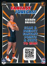 2025 Teamcoach AFL Fantasy Forecast - Cards 1 to 90 - Pick Your Card