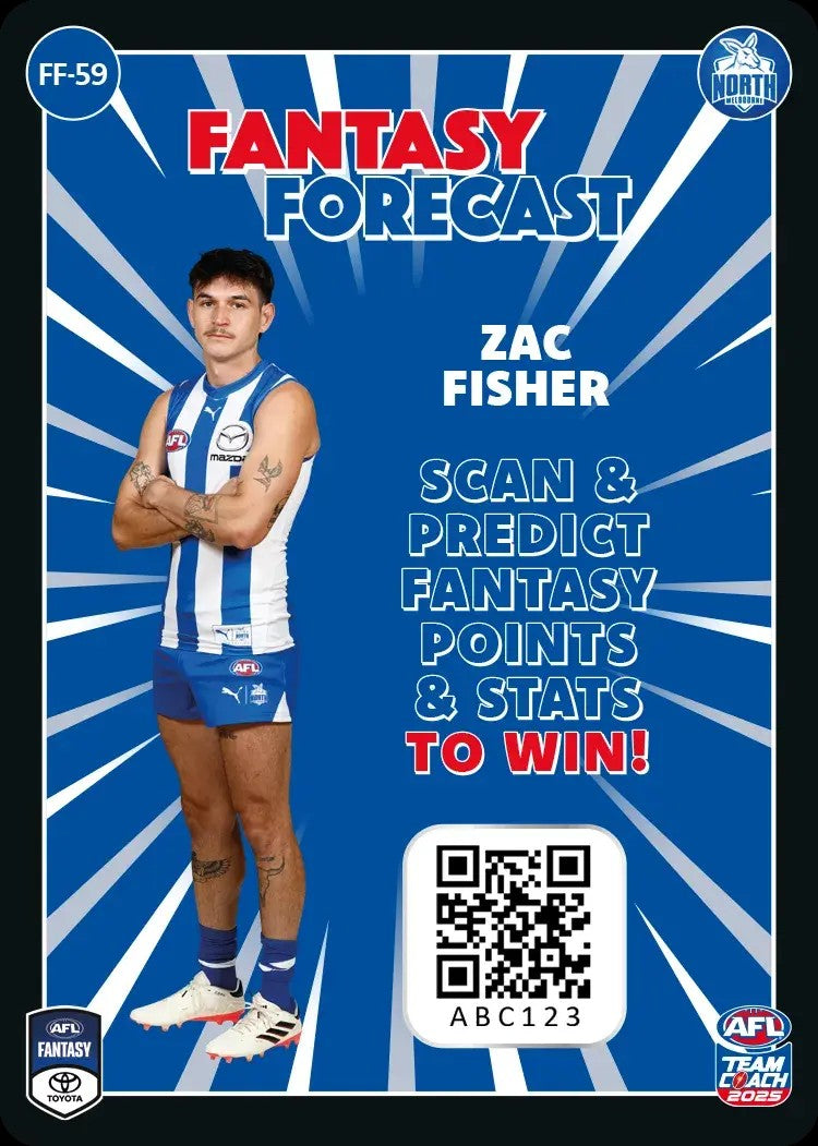 2025 Teamcoach AFL Fantasy Forecast - Cards 1 to 90 - Pick Your Card