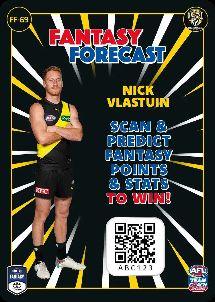 2025 Teamcoach AFL Fantasy Forecast - Cards 1 to 90 - Pick Your Card
