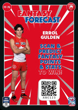 2025 Teamcoach AFL Fantasy Forecast - Cards 1 to 90 - Pick Your Card