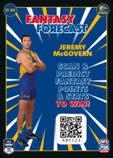 2025 Teamcoach AFL Fantasy Forecast - Cards 1 to 90 - Pick Your Card