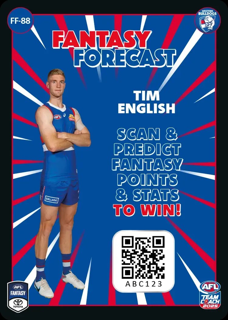 2025 Teamcoach AFL Fantasy Forecast - Cards 1 to 90 - Pick Your Card