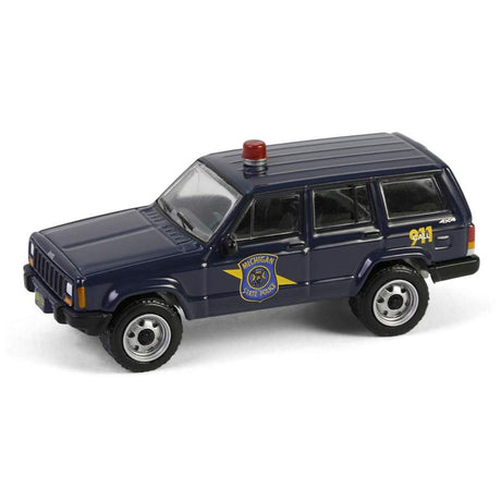 2001 JEEP Cherokee, Police Car, Hot Pursuit, 1:64 Scale Diecast Car