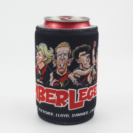 Essendon Bombers Player Legends Caricature Stubby Holders. Art by HarvTime.