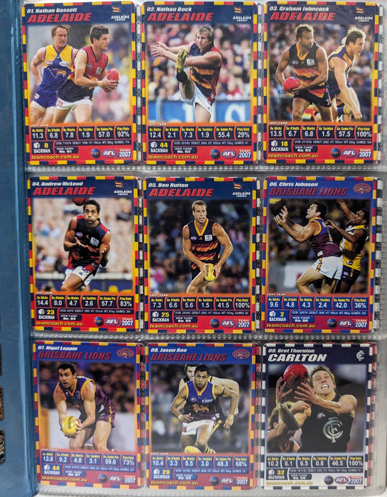 2007 Teamcoach AFL Set in Album